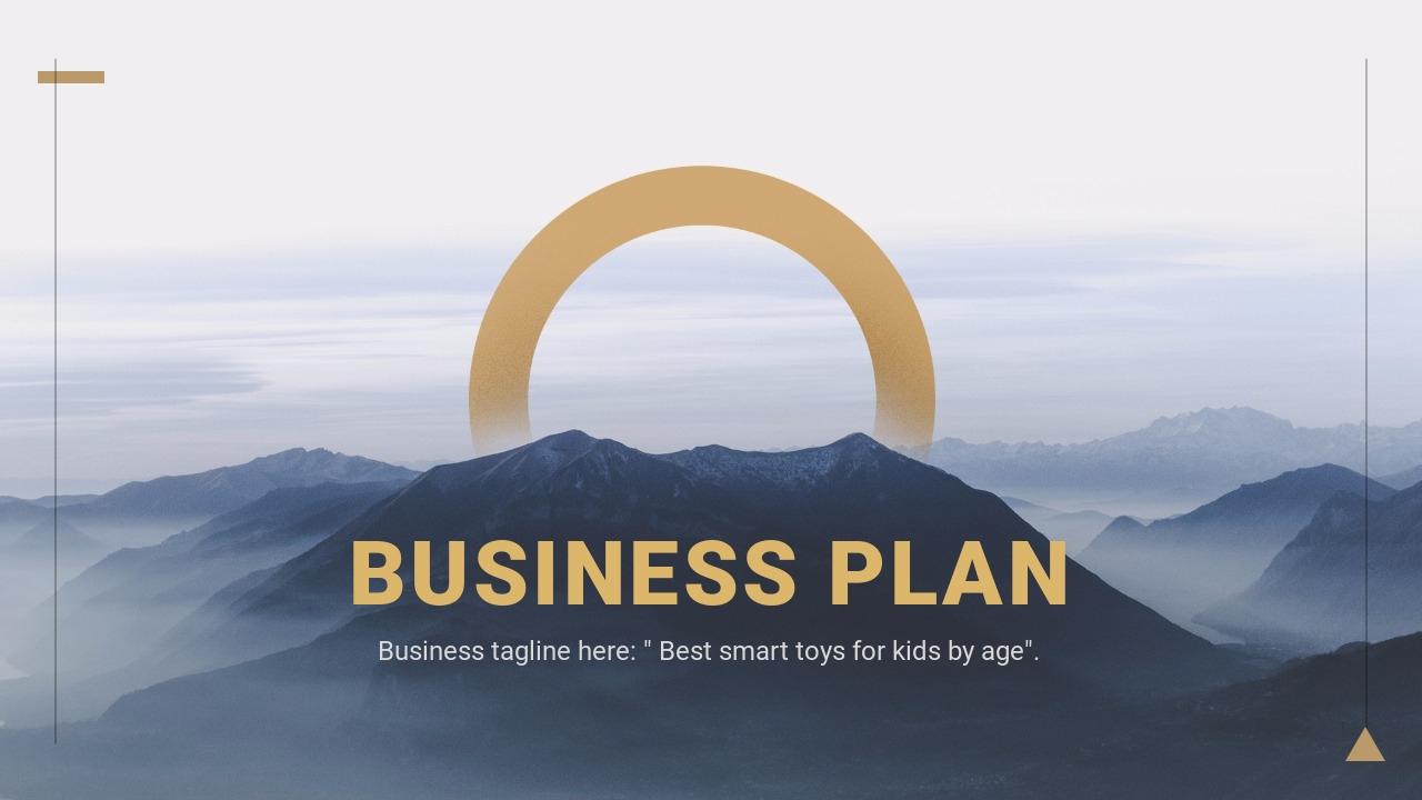 山脉背景大气金融商业计划书PPT英文模板-BUSINESS PLAN