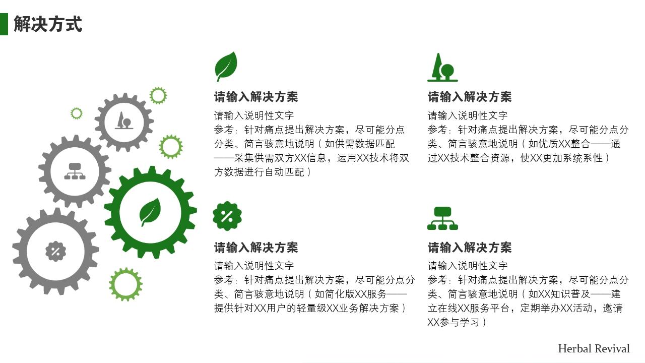 绿色健康饮品饮料行业商业计划书模版-解决方式<br>