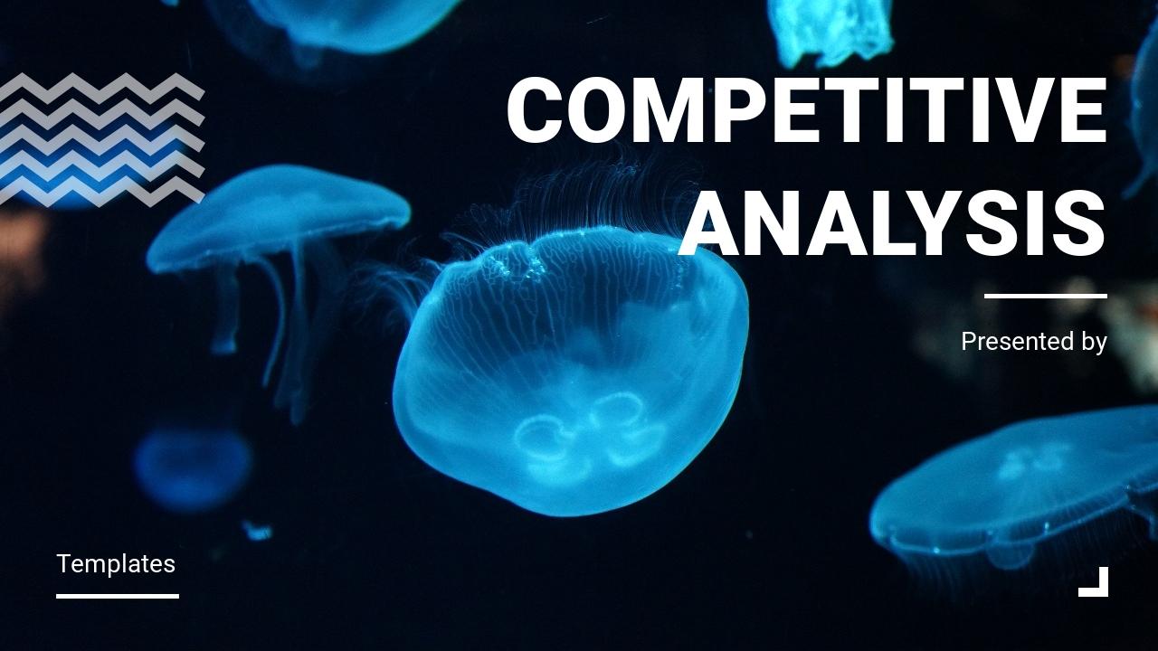蓝色海洋背景竞品分析PPT模板-COMPETITIVE ANALYSIS