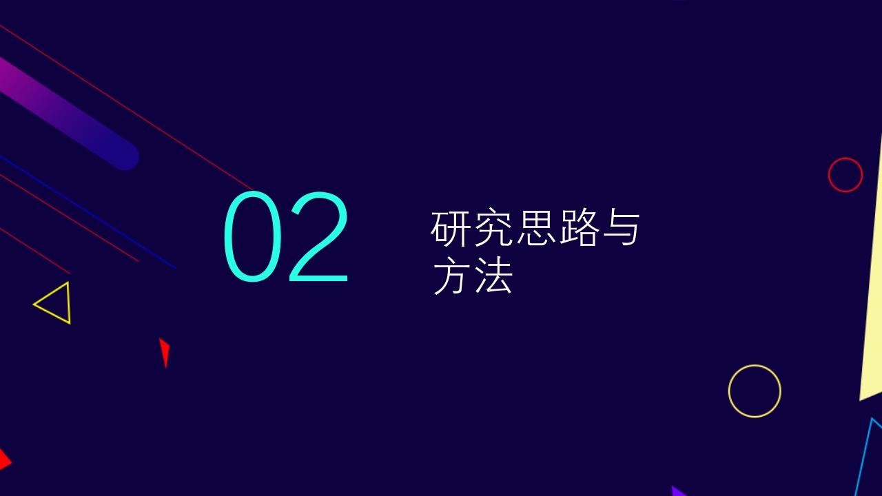 孟菲斯风格毕业答辩开题报告PPT模板-研究思路与方法