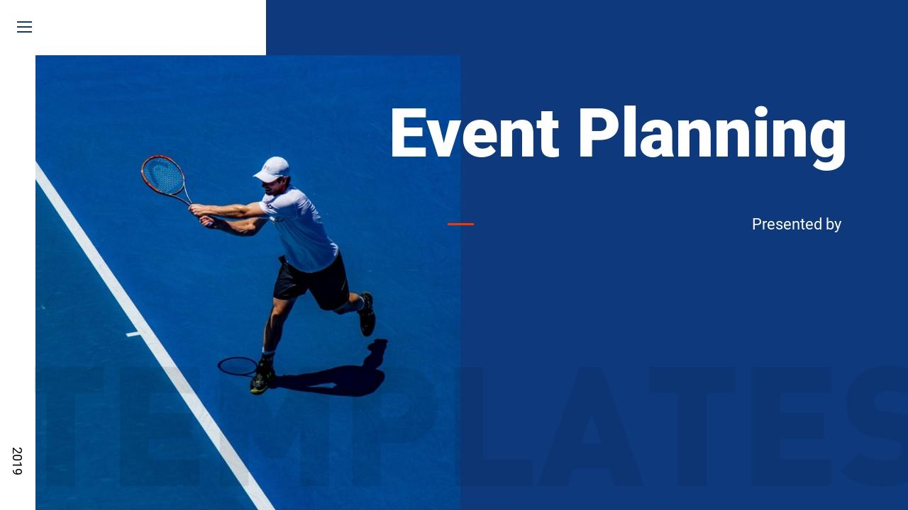 欧美风运动项目活动策划英文PPT模板-Event Planning
