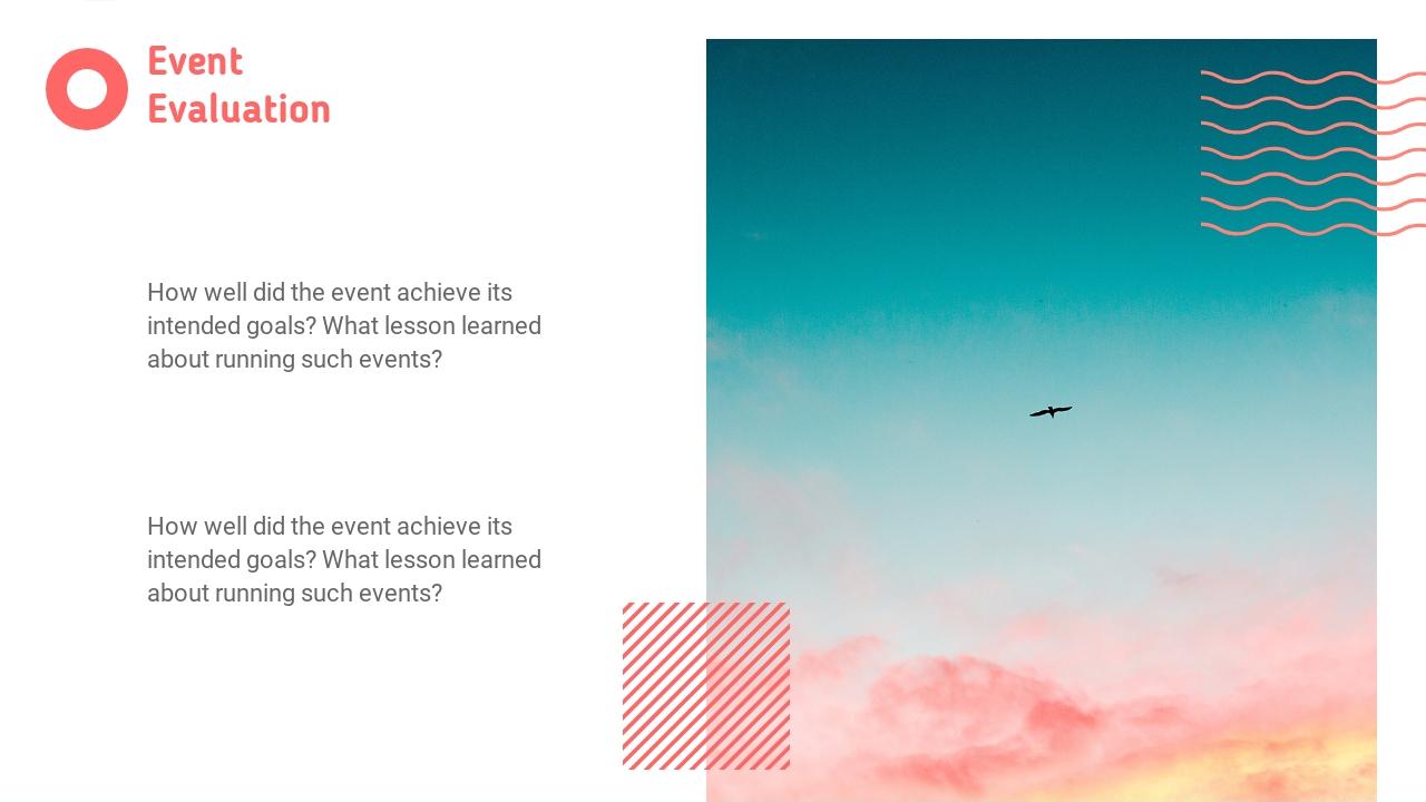 清新渐变糖果色护肤品竞品分析PPT模板-Event Evaluation