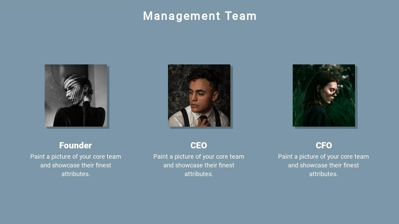 互联网企业公司介绍招商合作方案PPT-Management Team