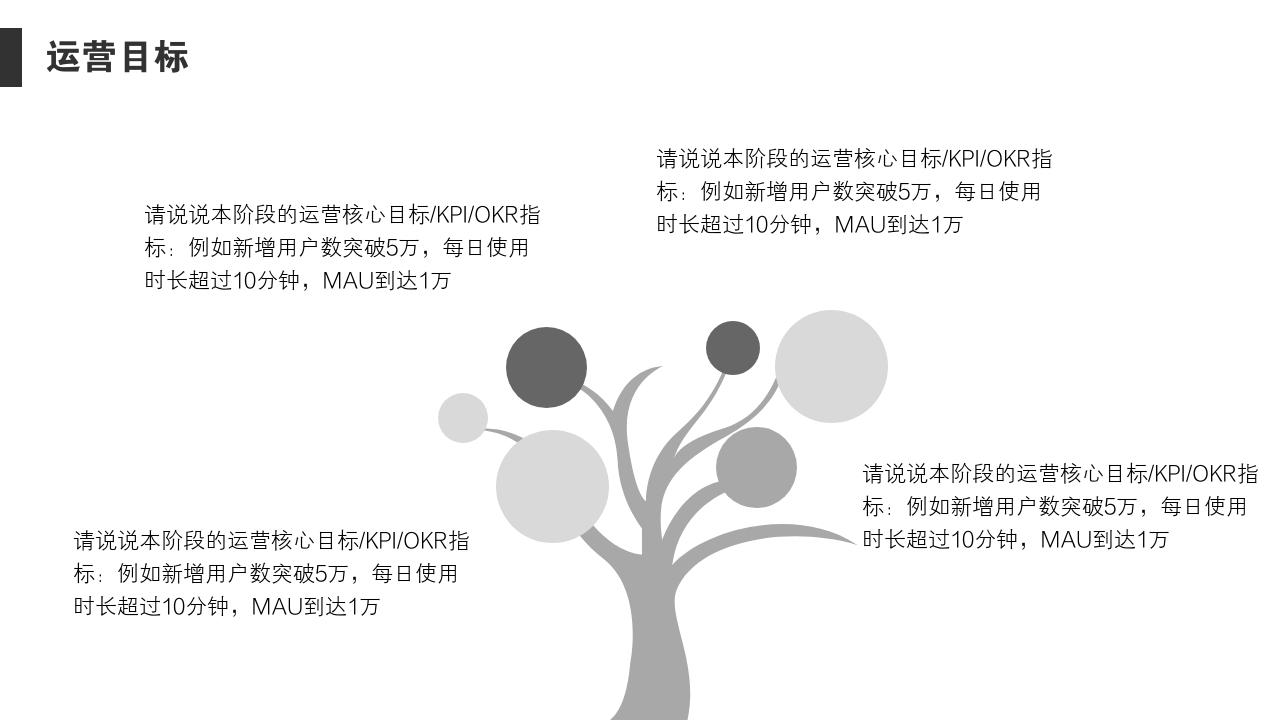 商务简约项目运营方案PPT模版-运营目标