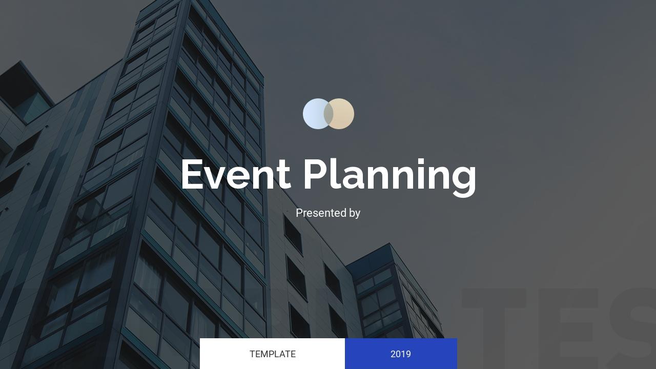 大气建筑背景商务活动运营方案PPT-Event Planning