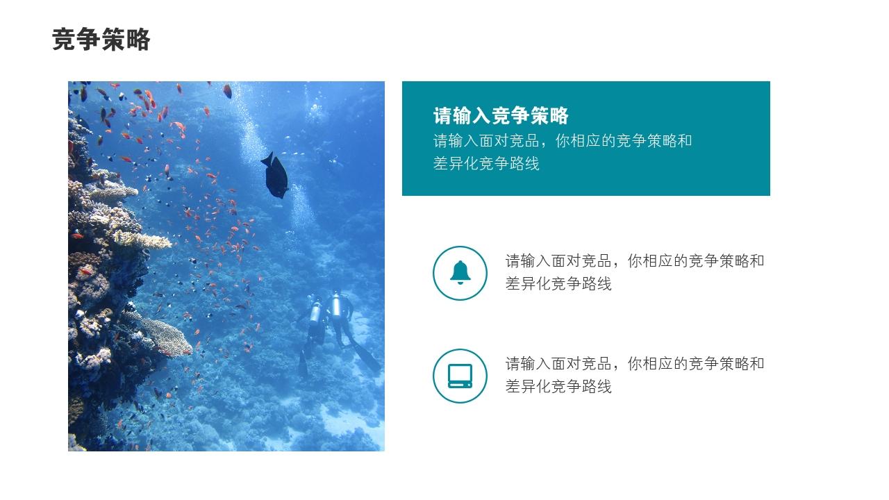 清新摄影旅游风景竞品分析报告PPT模版-竞争策略