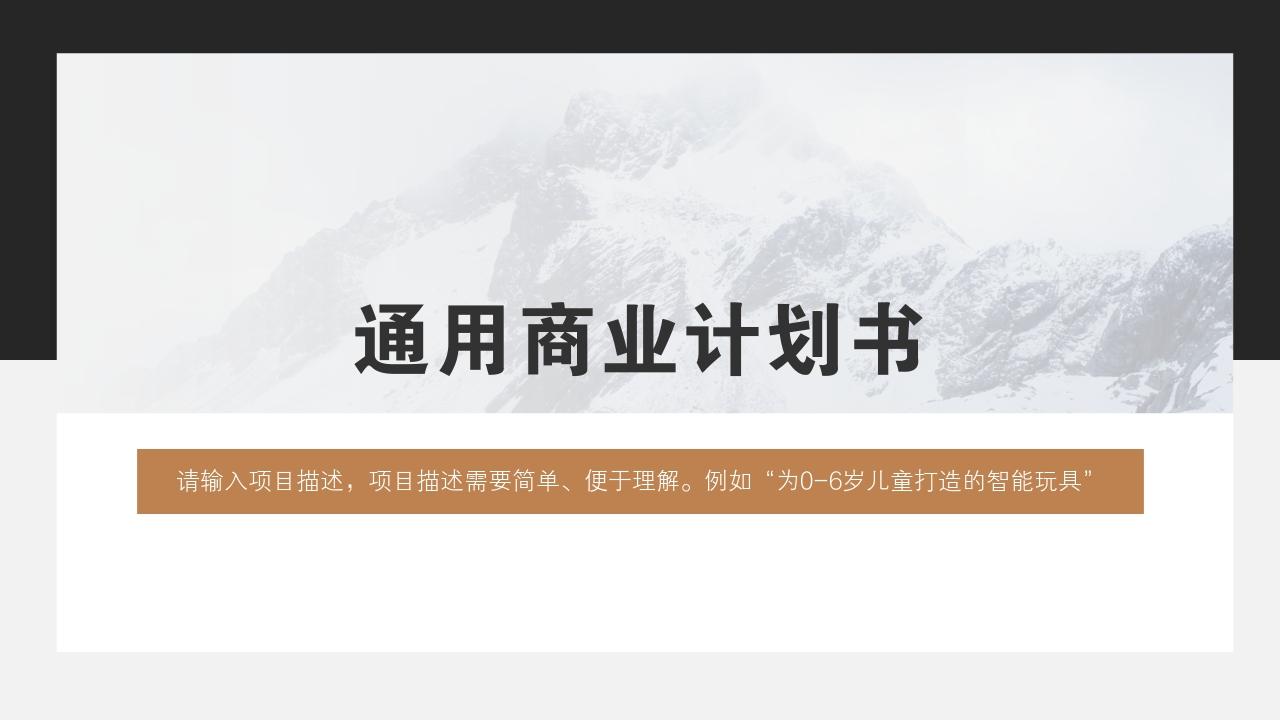 互联网股份制商业计划书模板-封面