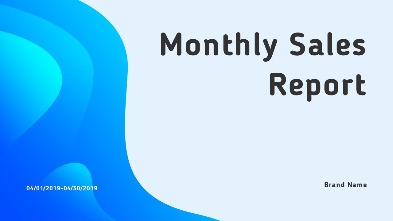 2.5D蓝色清新月度市场销售工作报告PPT-Monthly Sales Report