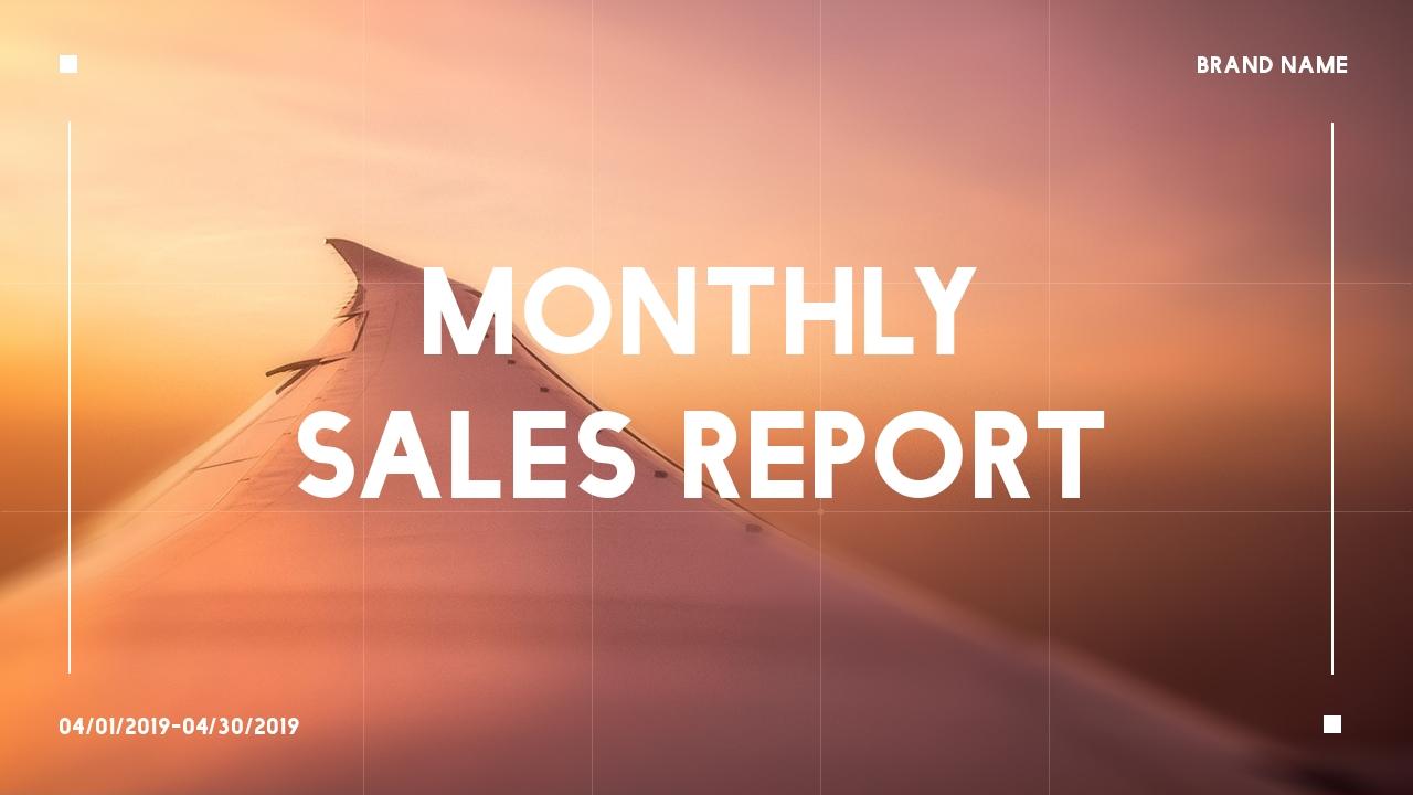 金色背景市场推广运营结案报告ppt-Monthly Sales Report