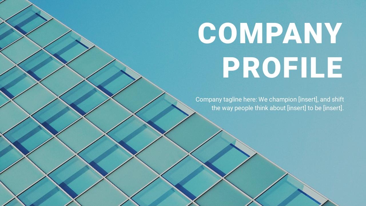 蓝色科技公司企业介绍英文PPT模板-COMPANY PROFILE