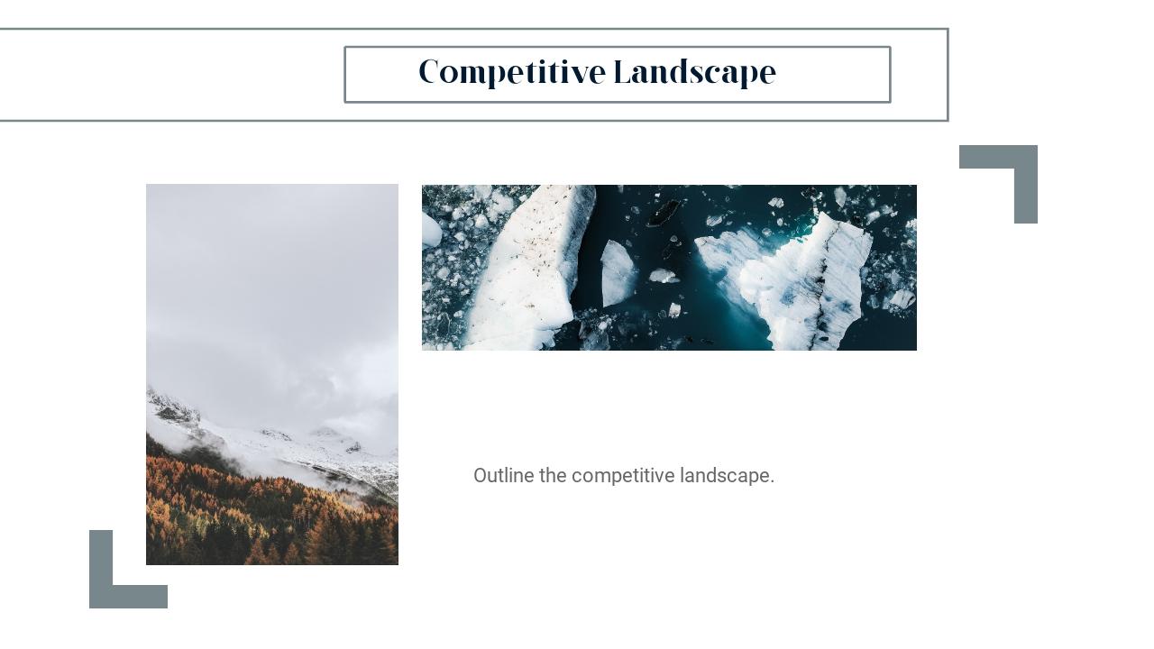 蓝灰色通用竞争分析PPT模板-Competitive Landscape