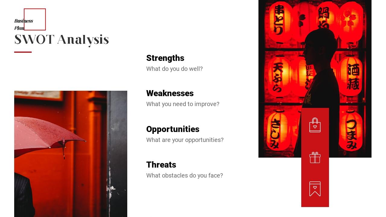 时尚品牌服装商业计划书英文PPT模板-SWOT Analysis