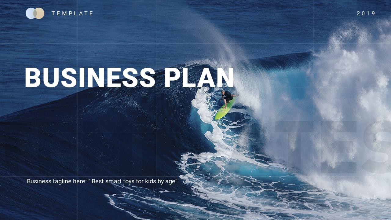 蓝色海洋冲浪商业计划书英文PPT模板-BUSINESS PLAN