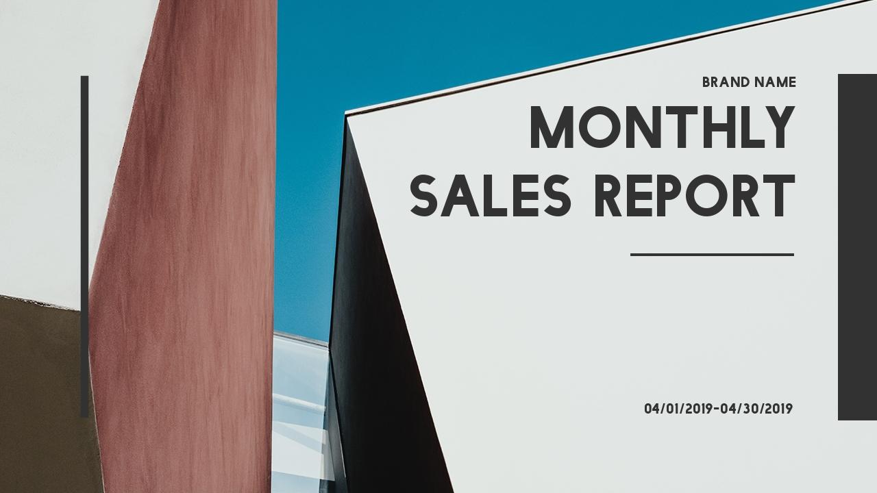 多图表月度工作总结汇报英文PPT-Monthly Sales Report