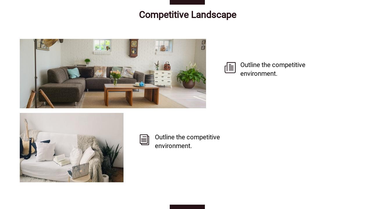 温馨家居生活背景竞争分析英文PPT模板-Competitive Landscape