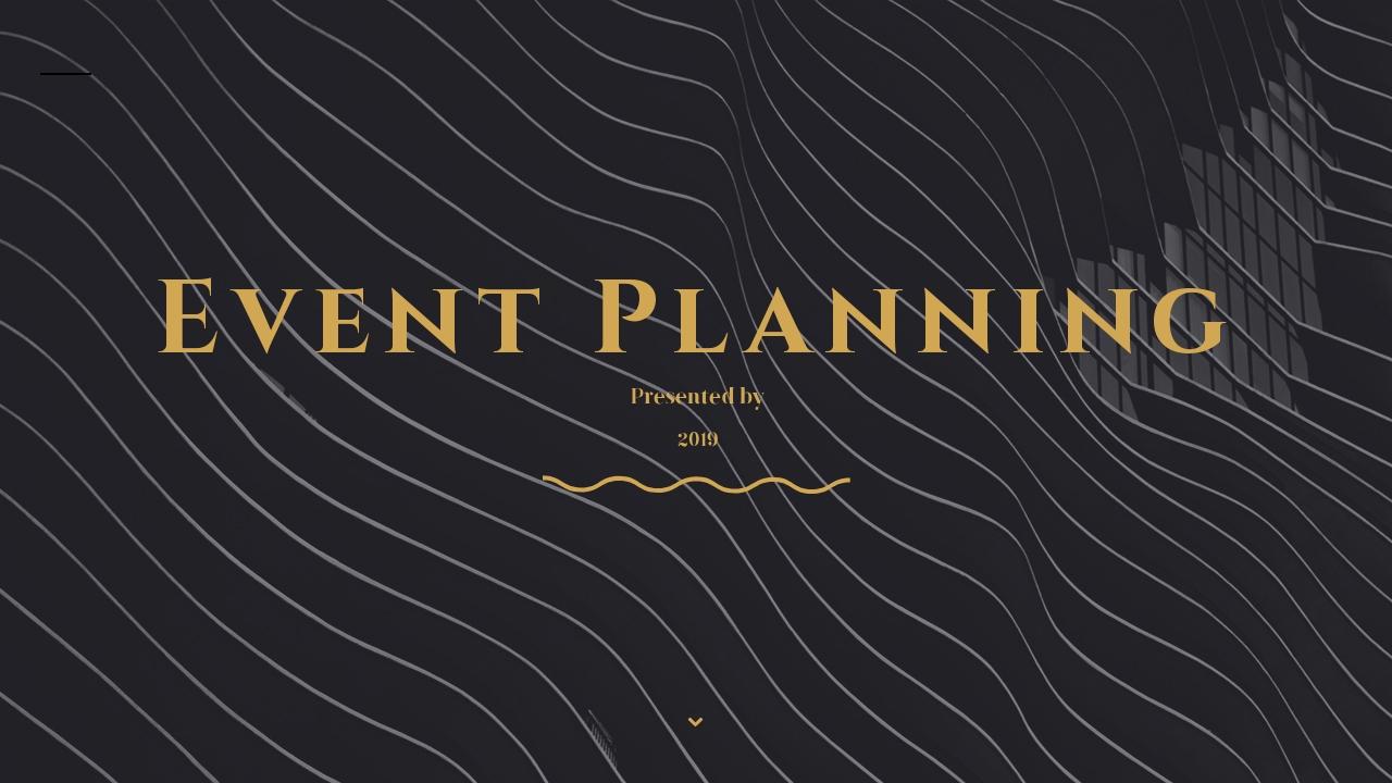黑金大气金融行业活动策划方案英文PPT模板-Event Planning