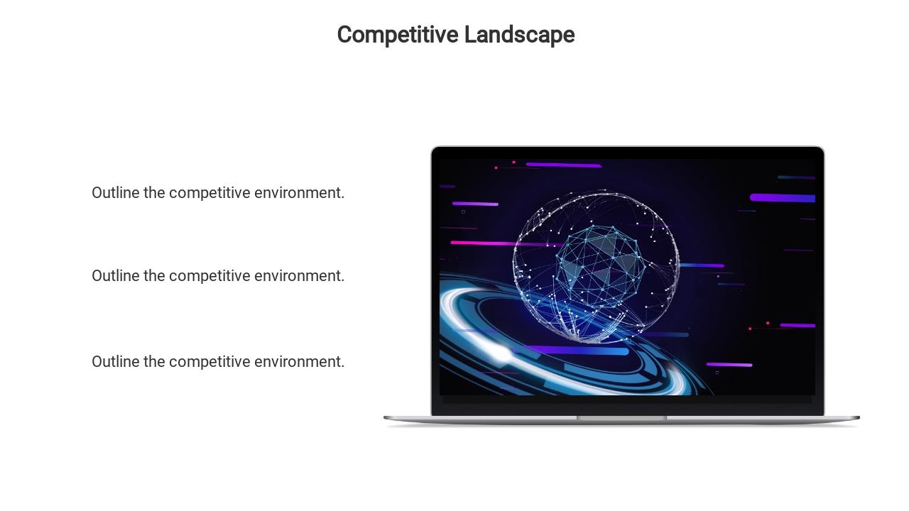 渐变学历时尚品牌竞争分析PPT模板-Competitive Landscape