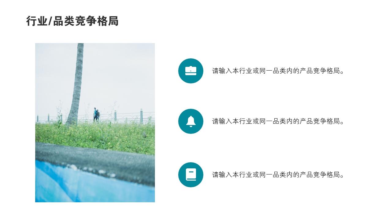 清新摄影旅游风景竞品分析报告PPT模版-行业/品类竞争格局