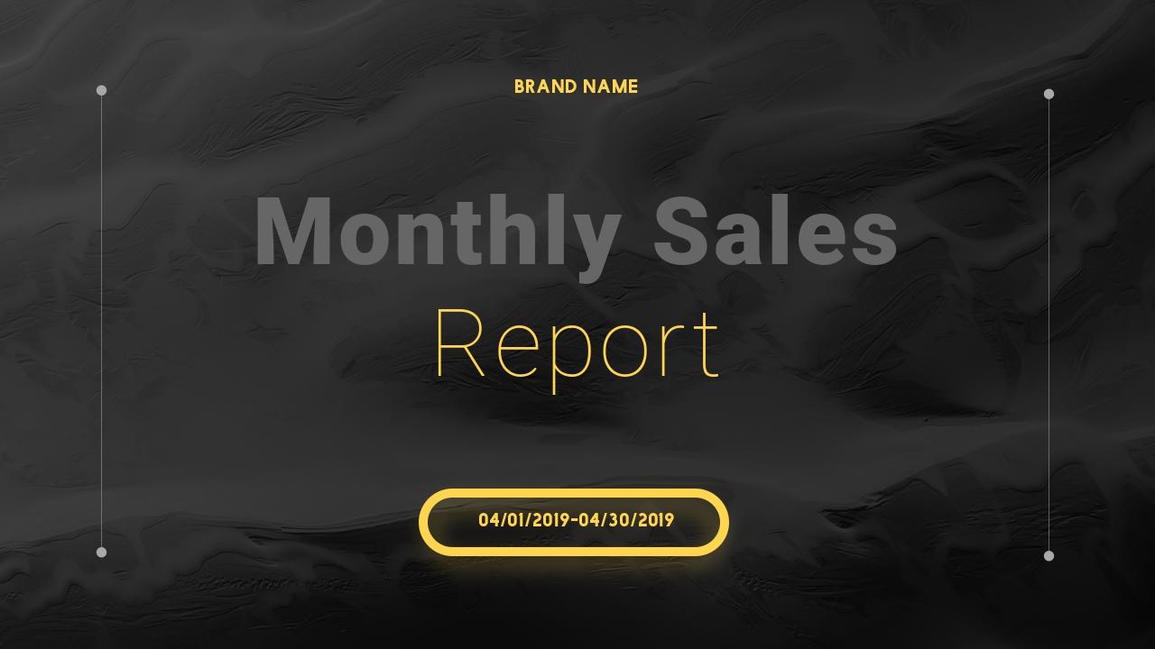 黑色简约月度销售总结汇报PPT-Monthly Sales Report